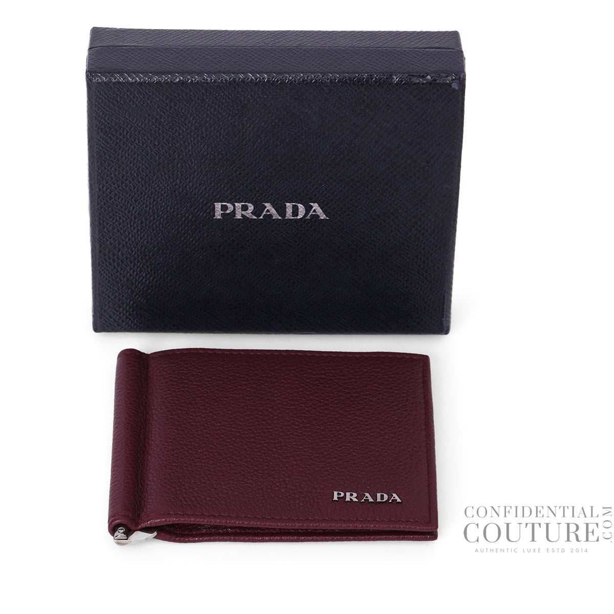 Portaf.A Molla Wine Pebbled Leather Wallet