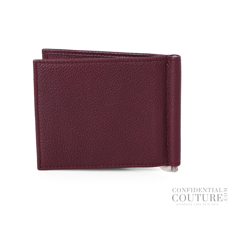 Portaf.A Molla Wine Pebbled Leather Wallet