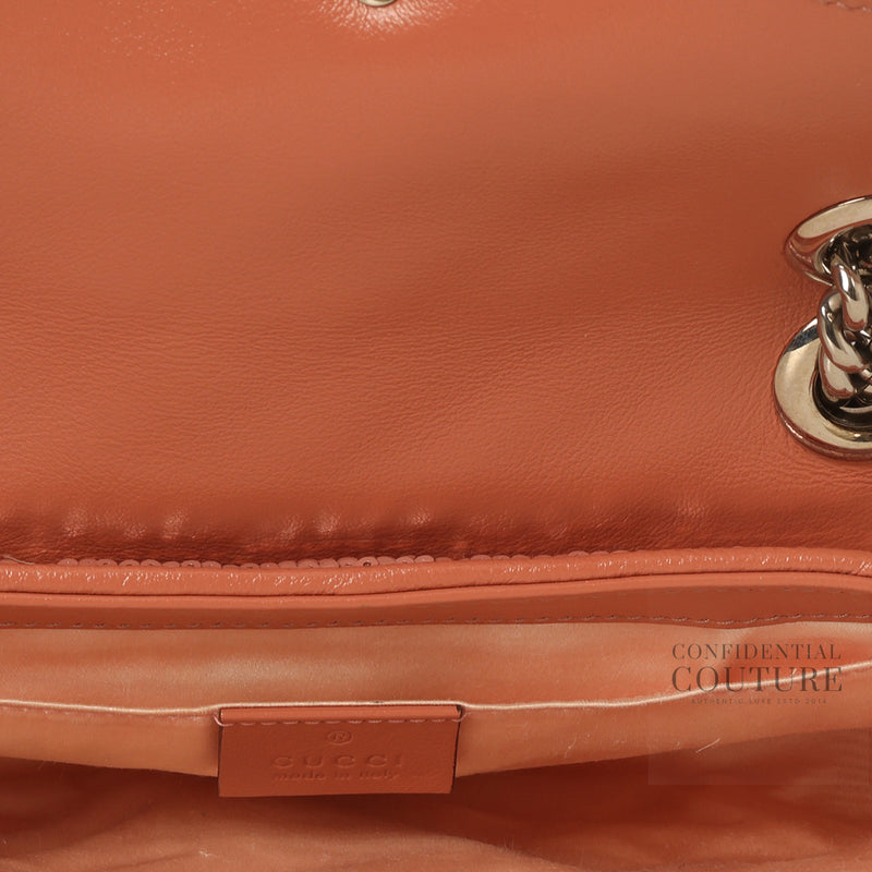 Pink Sequin Marmont Small Shoulder Bag