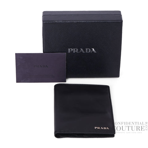 Portafoglio +C Credit Vitello 1 Black Leather Wallet