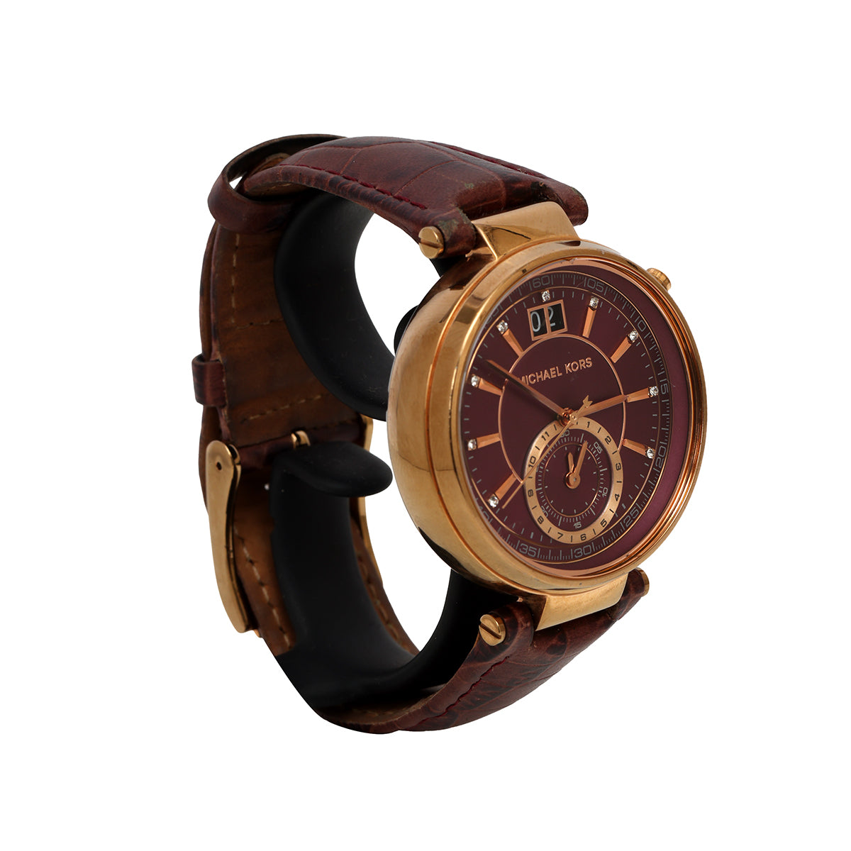 Women Chronograph Burgundy Dial Watch