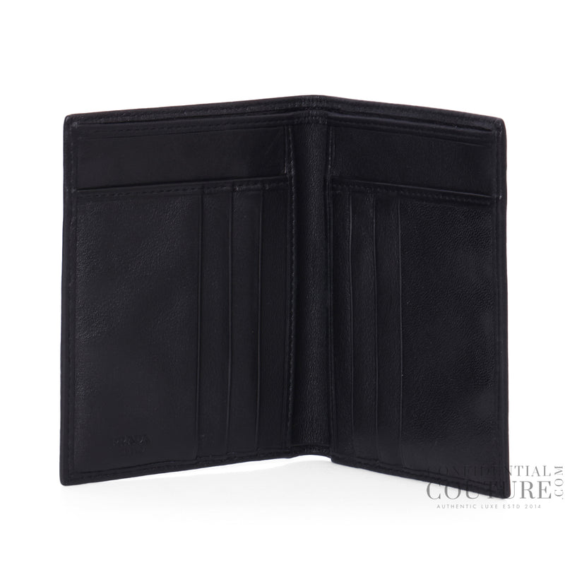 Portafoglio +C Credit Vitello 1 Black Leather Wallet