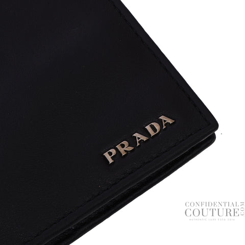 Portafoglio +C Credit Vitello 1 Black Leather Wallet
