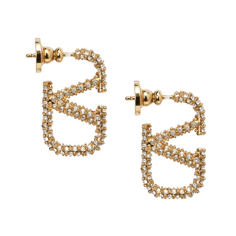 Garavani V-LOGO Signature Crystal-embellished Earrings