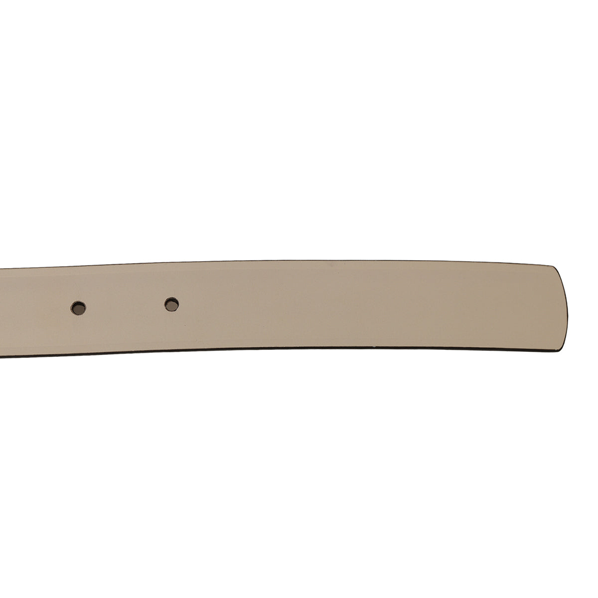 Gancini Studded Off White Leather Belt