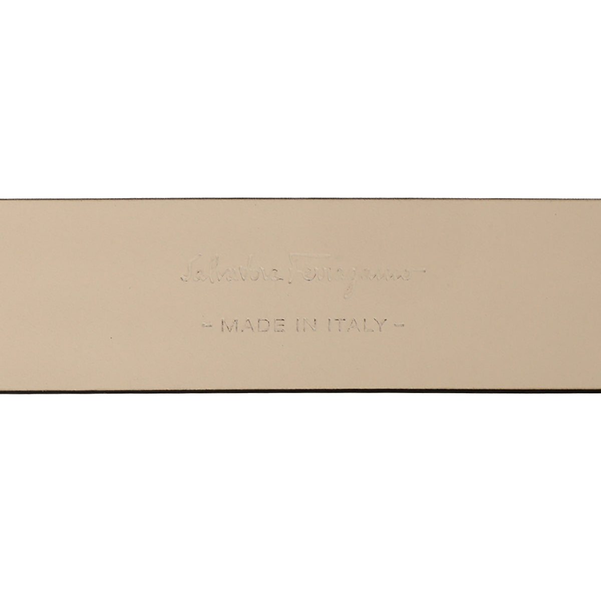 Gancini Studded Off White Leather Belt