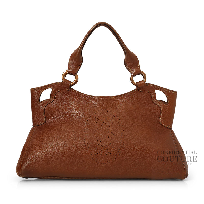 Cartier Brown Leather Medium Marcello de Cartier Bag