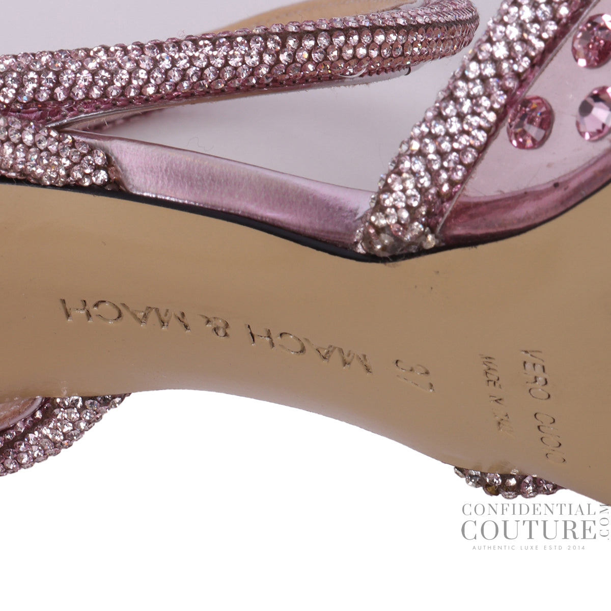 Pink Double Bow Crystalized Embellished PVC Pumps EU 37 | US 7 | UK 4