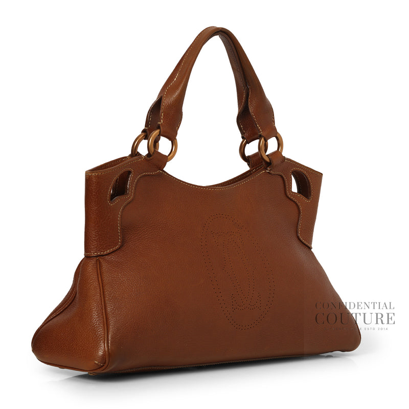 Pre-loved Cartier Brown Leather Medium Marcello de Cartier Bag