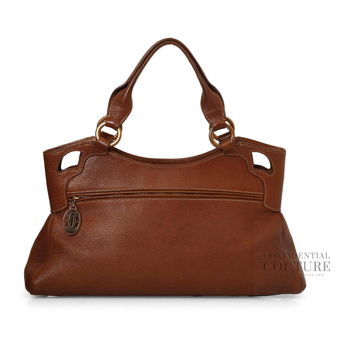 Brown Leather Medium Marcello de Cartier Bag