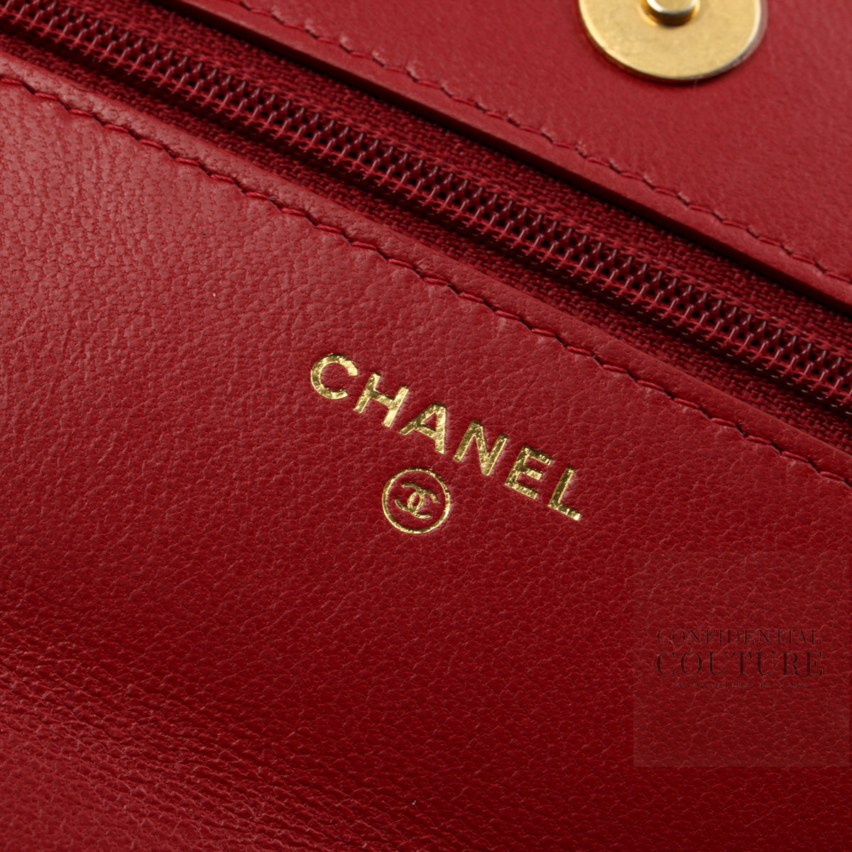 Authentic Pre-Loved — 19 Maroon Wallet On Chain Bag — View 6