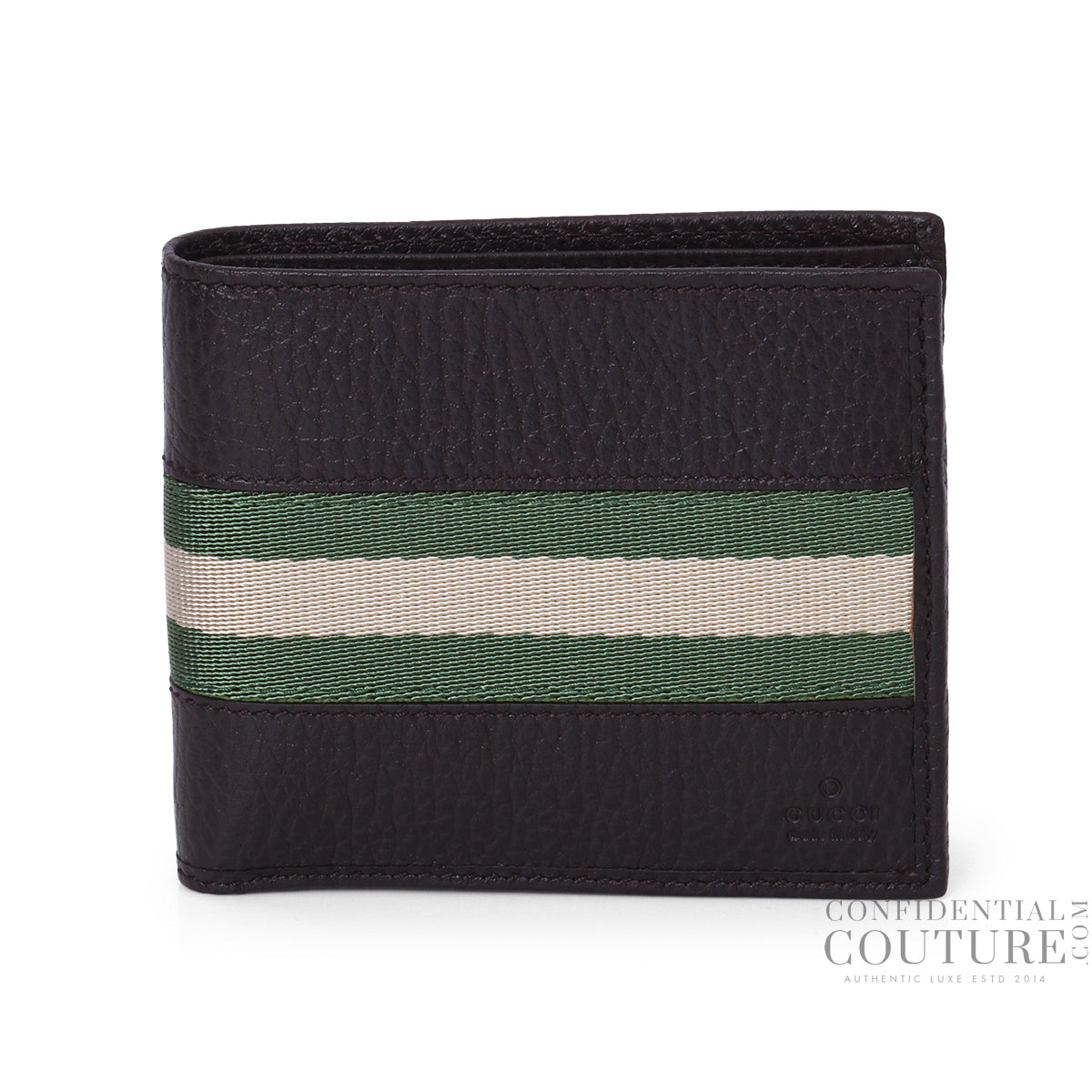 Vintage Web Dark Brown Bi-Fold Wallet