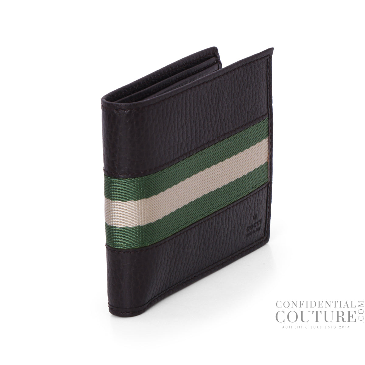 Vintage Web Dark Brown Bi-Fold Wallet