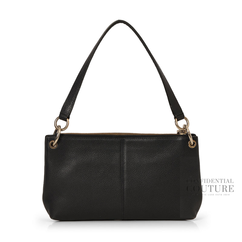 Navy Leather Horse and Carraige Shoulder Bag