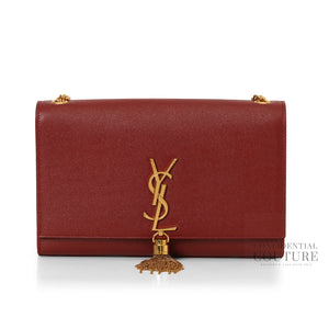 Maroon Kate Medium Tassle Bag