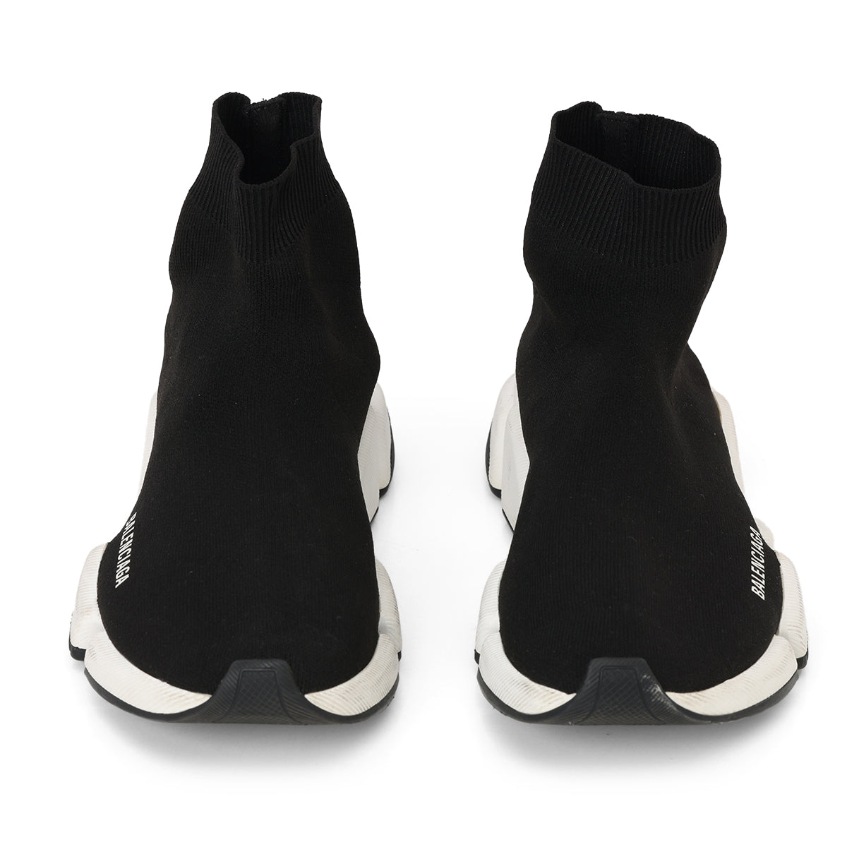 Men's Speed 2.0 Recycled Knit Sneaker in Black/White- 41