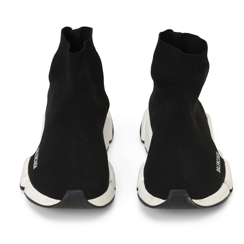 Men's Speed 2.0 Recycled Knit Sneaker in Black/White- 41