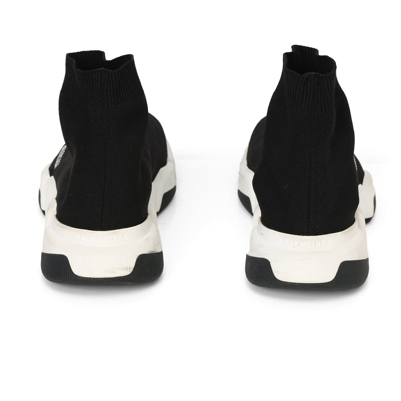 Men's Speed 2.0 Recycled Knit Sneaker in Black/White- 41