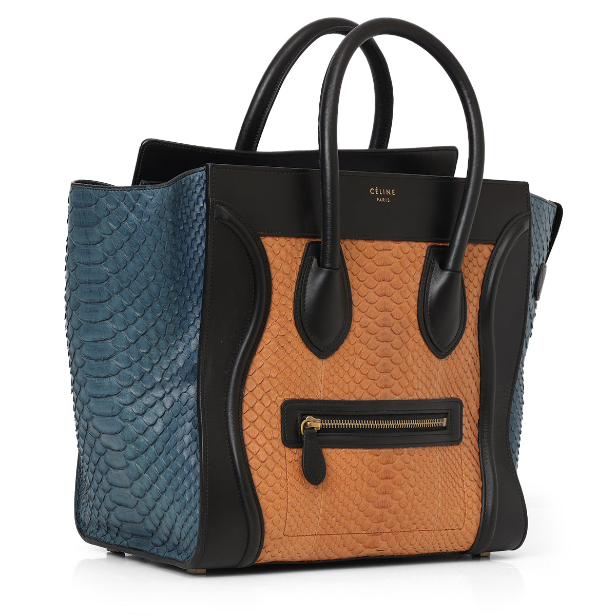 Python Mini Tricolor Luggage Tote