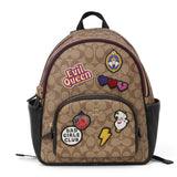 X Disney Carrie Backpack 23 In Signature Canvas With Patches