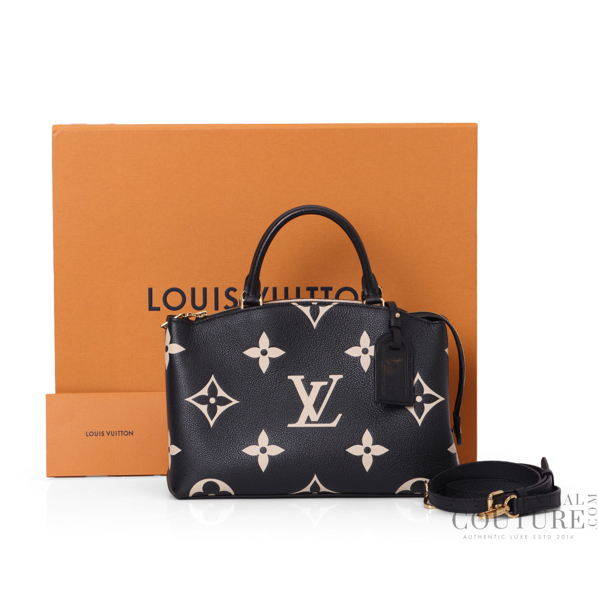 Black/Beige Bicolor Monogram Empreinte Petit Palais