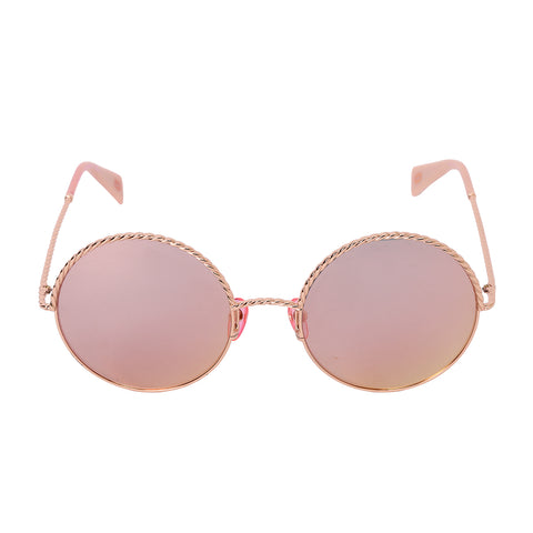 Round Frame Rose Gold Tone Sunglasses