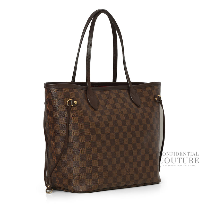 Neverfull MM Damier Ebene (Restored Leather Trim)