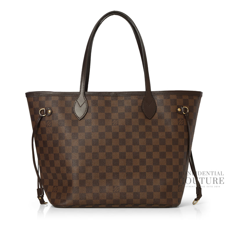 Neverfull MM Damier Ebene (Restored Leather Trim)