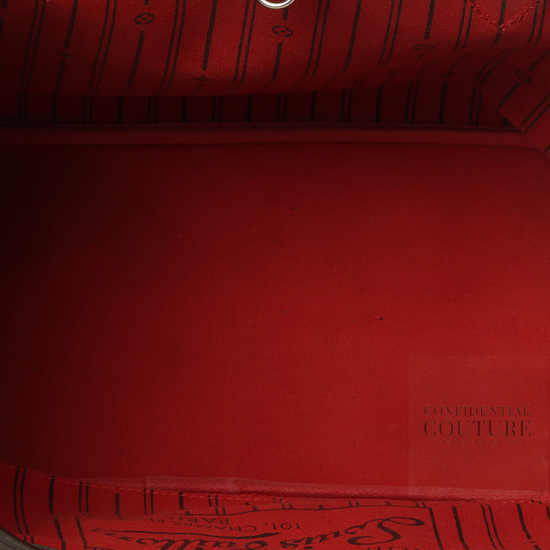 Neverfull MM Damier Ebene (Restored Leather Trim)