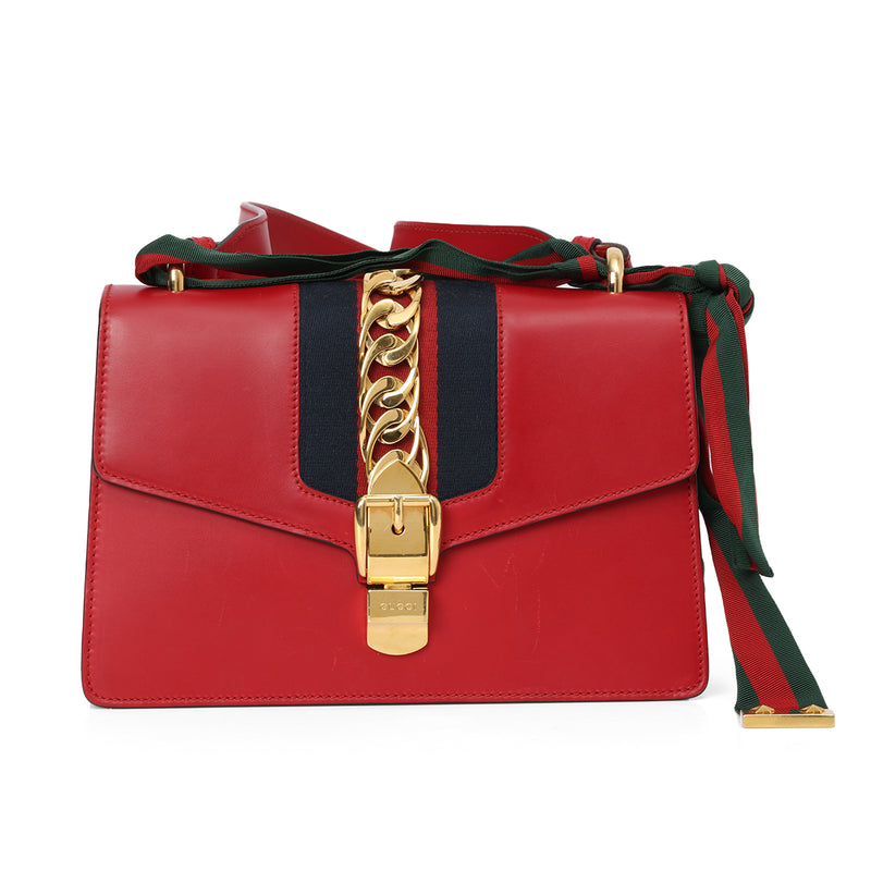 Sylvie Red Small Shoulder Bag