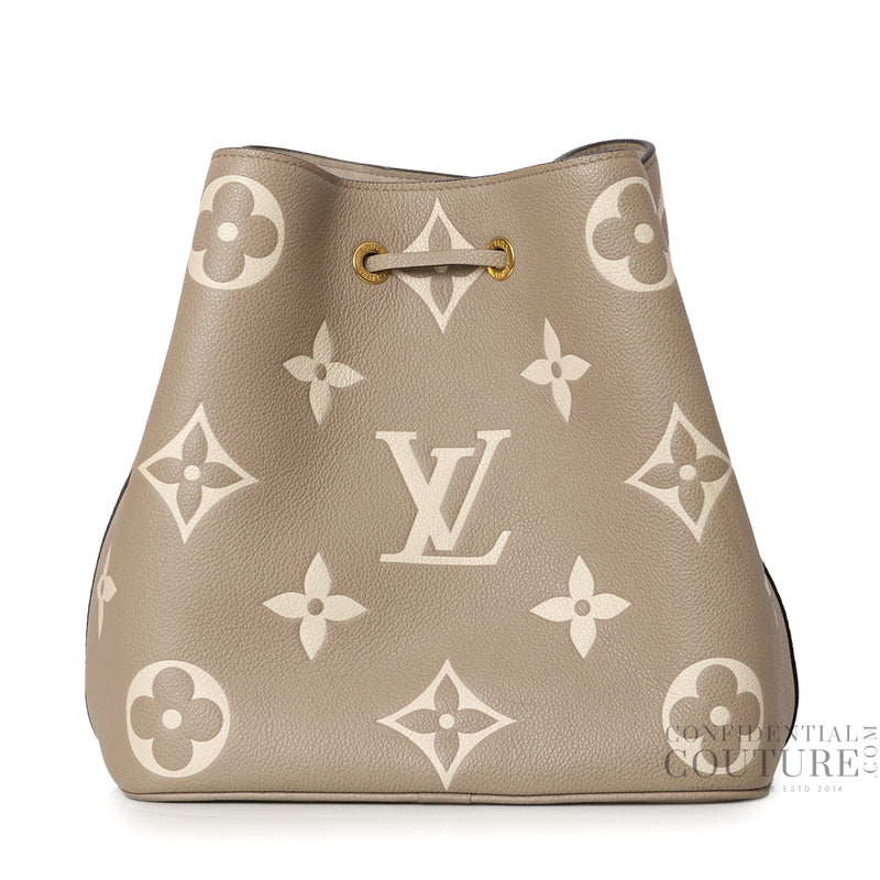 Pre-loved Louis Vuitton NéoNoé MM Tourterelle/Crème Bicolor Monogram Empreinte Bag