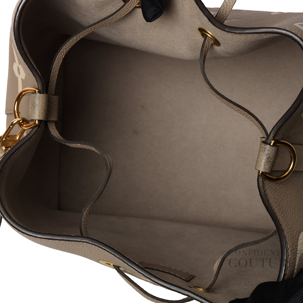 NéoNoé MM Tourterelle/Crème Bicolor Monogram Empreinte Bag