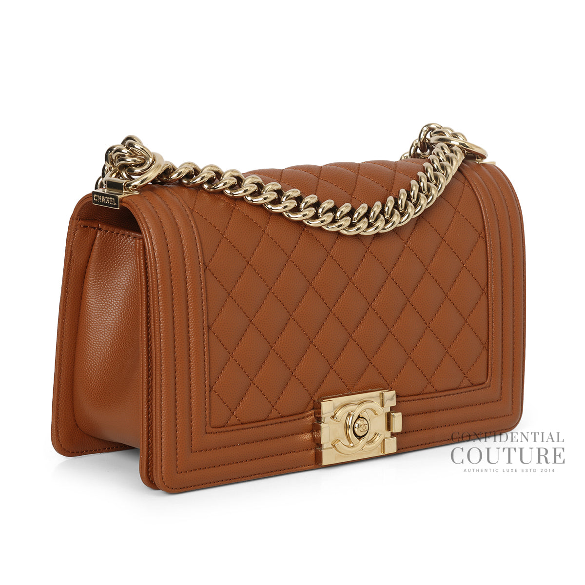 Brown Old Medium Boy Bag