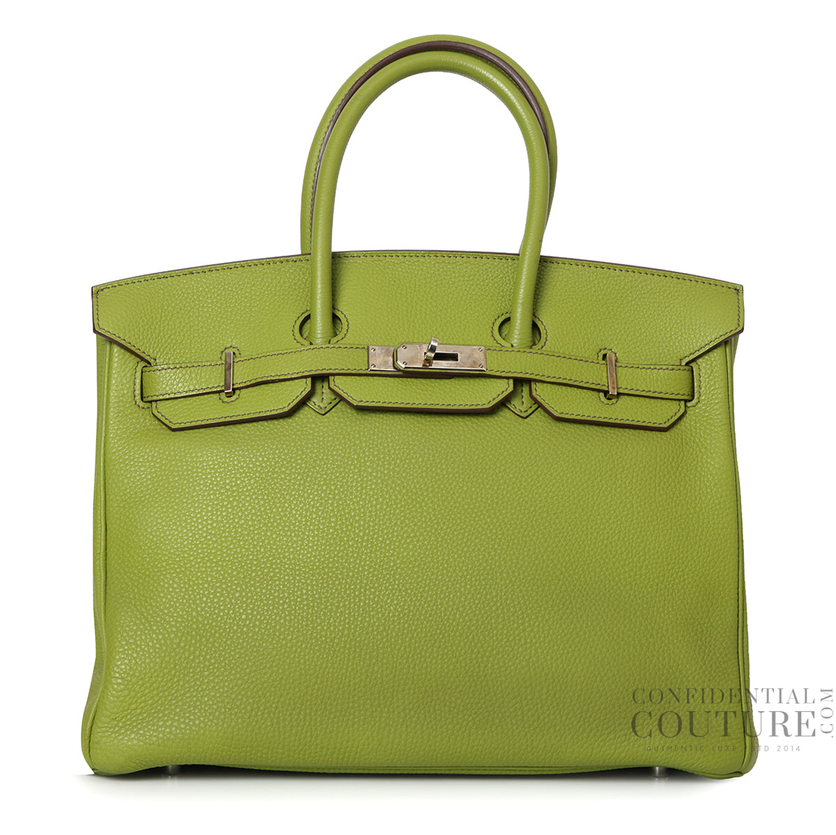 Vert Anis Birkin 35 With Silver Hardware, Stamp M