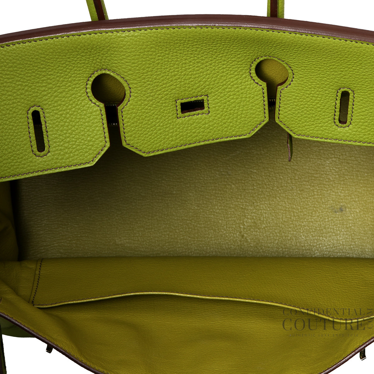 Vert Anis Birkin 35 With Silver Hardware, Stamp M