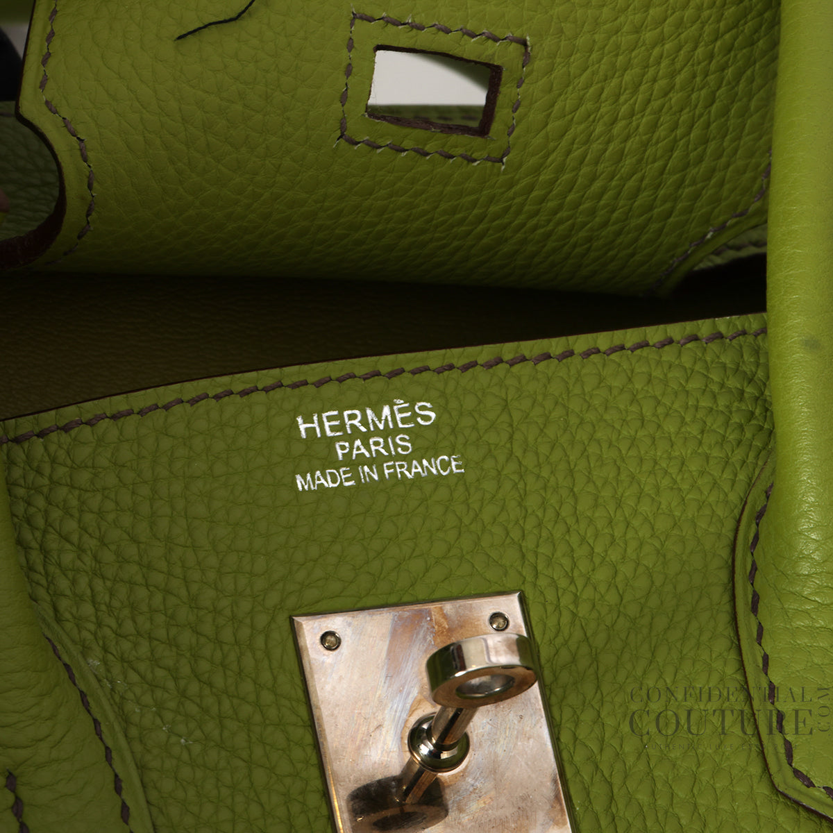 Vert Anis Birkin 35 With Silver Hardware, Stamp M