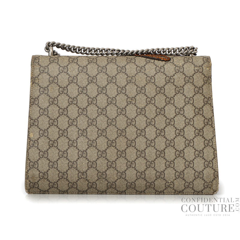 Beige/Brown GG Supreme Medium Dionysus Bee Bag