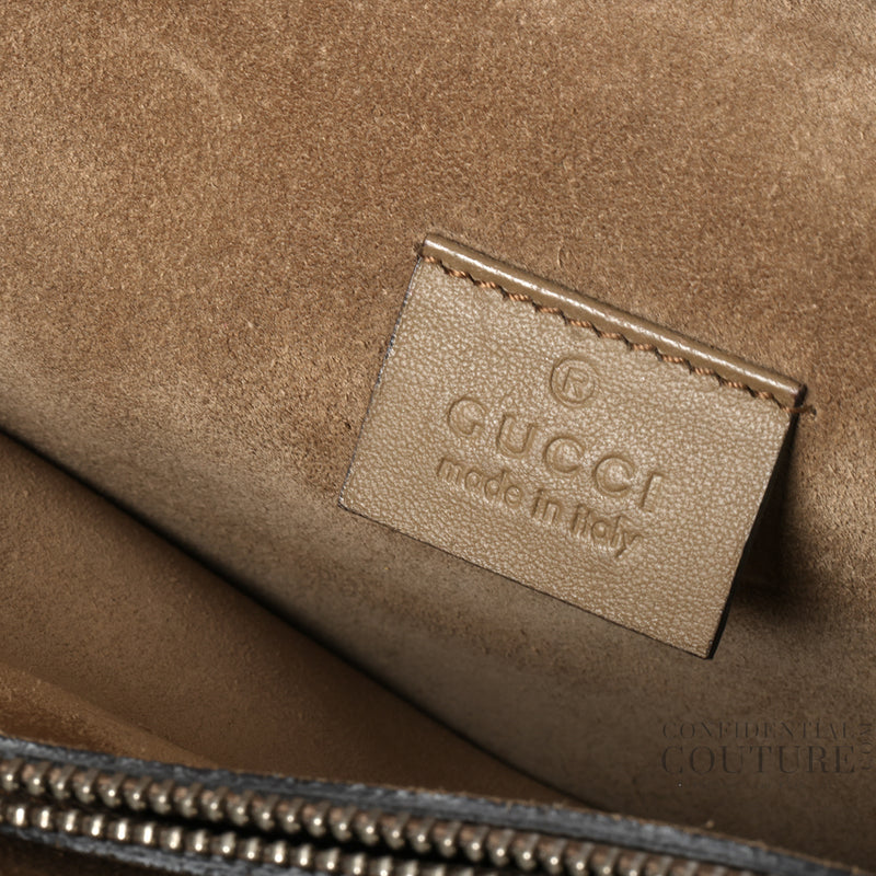 Beige/Brown GG Supreme Medium Dionysus Bee Bag