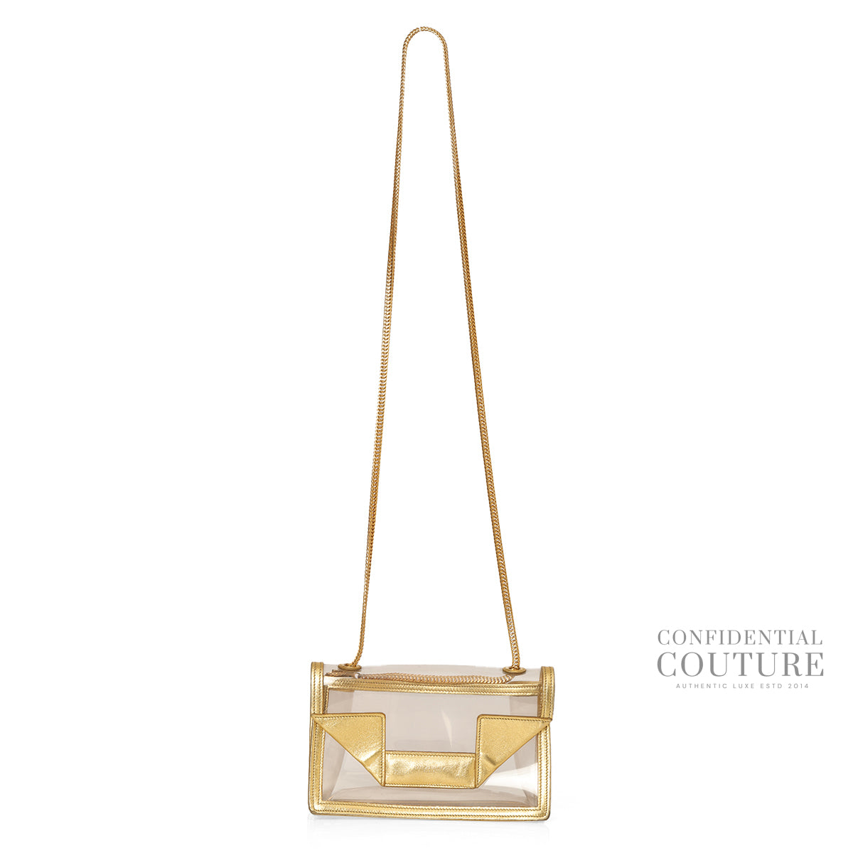 Gold Leather and PVC Small Betty Shoulder Bag