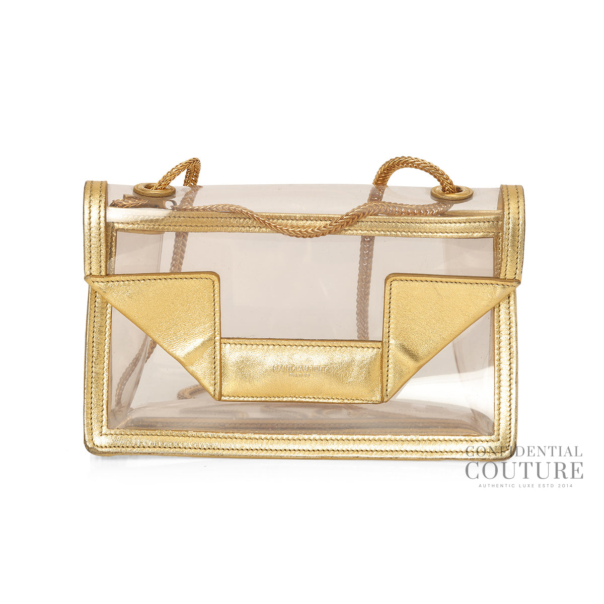 Gold Leather and PVC Small Betty Shoulder Bag