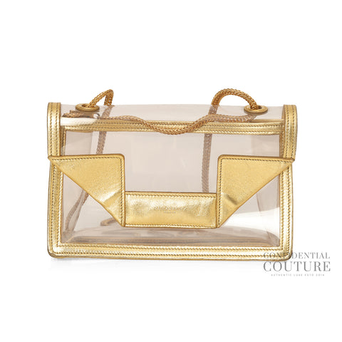 Gold Leather and PVC Small Betty Shoulder Bag