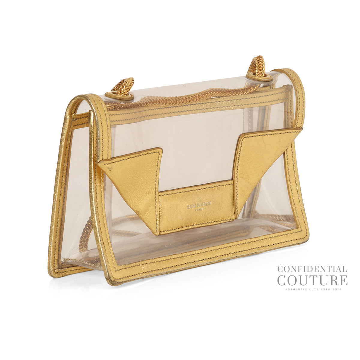 Gold Leather and PVC Small Betty Shoulder Bag