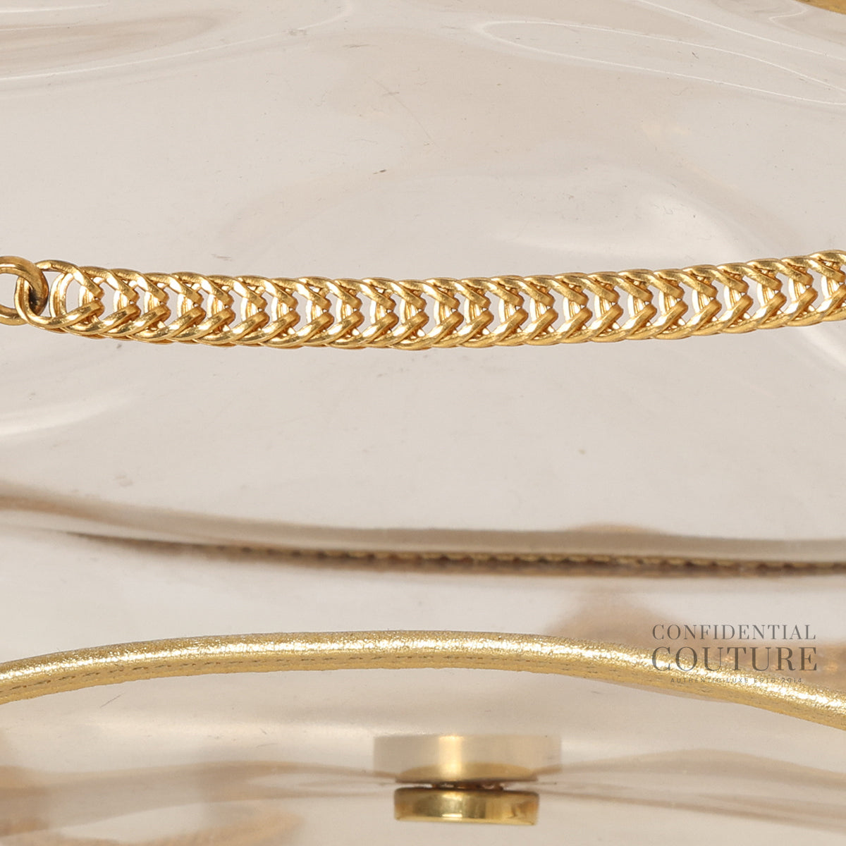 Gold Leather and PVC Small Betty Shoulder Bag