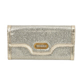 Gold Glitter Fabric Tilsa Clutch One Size