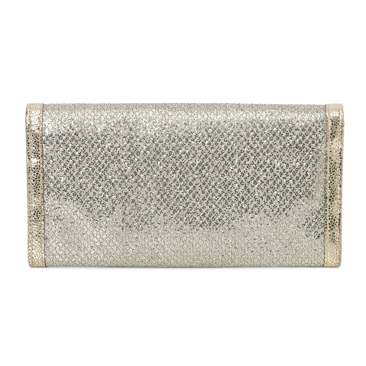 Gold Glitter Fabric Tilsa Clutch One Size