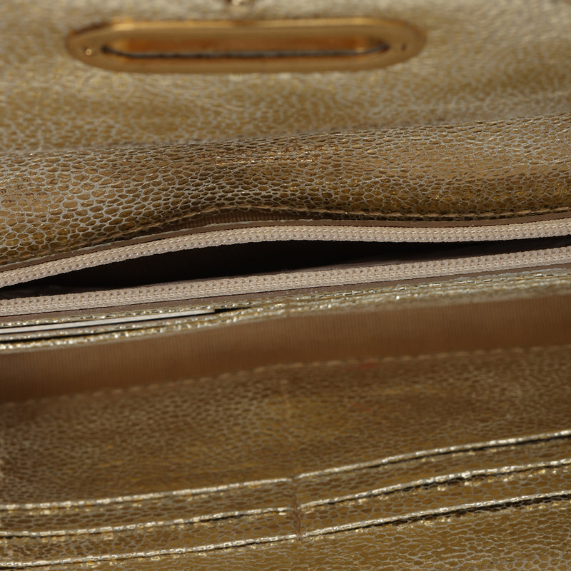 Pre loved jimmy choo gold glitter clutch one size price