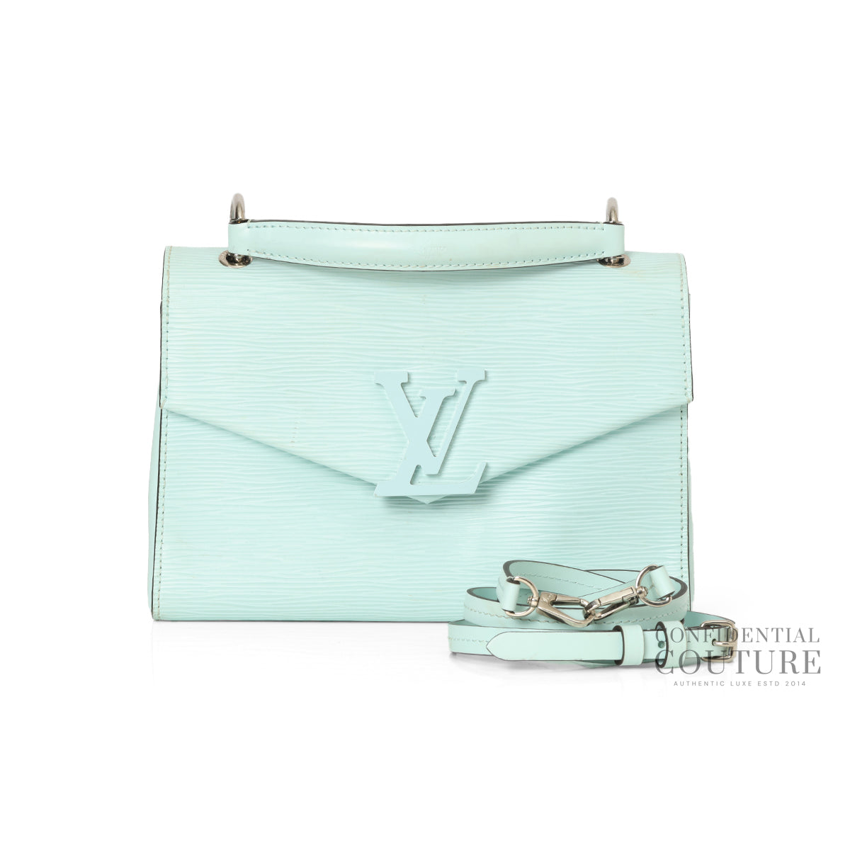 Ice Blue Epi Grenelle Pochette Bag