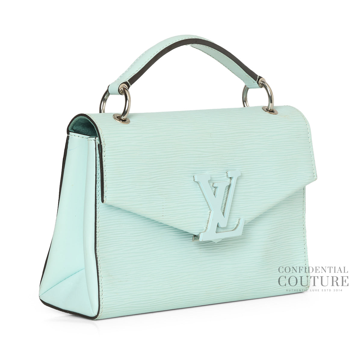 Ice Blue Epi Grenelle Pochette Bag