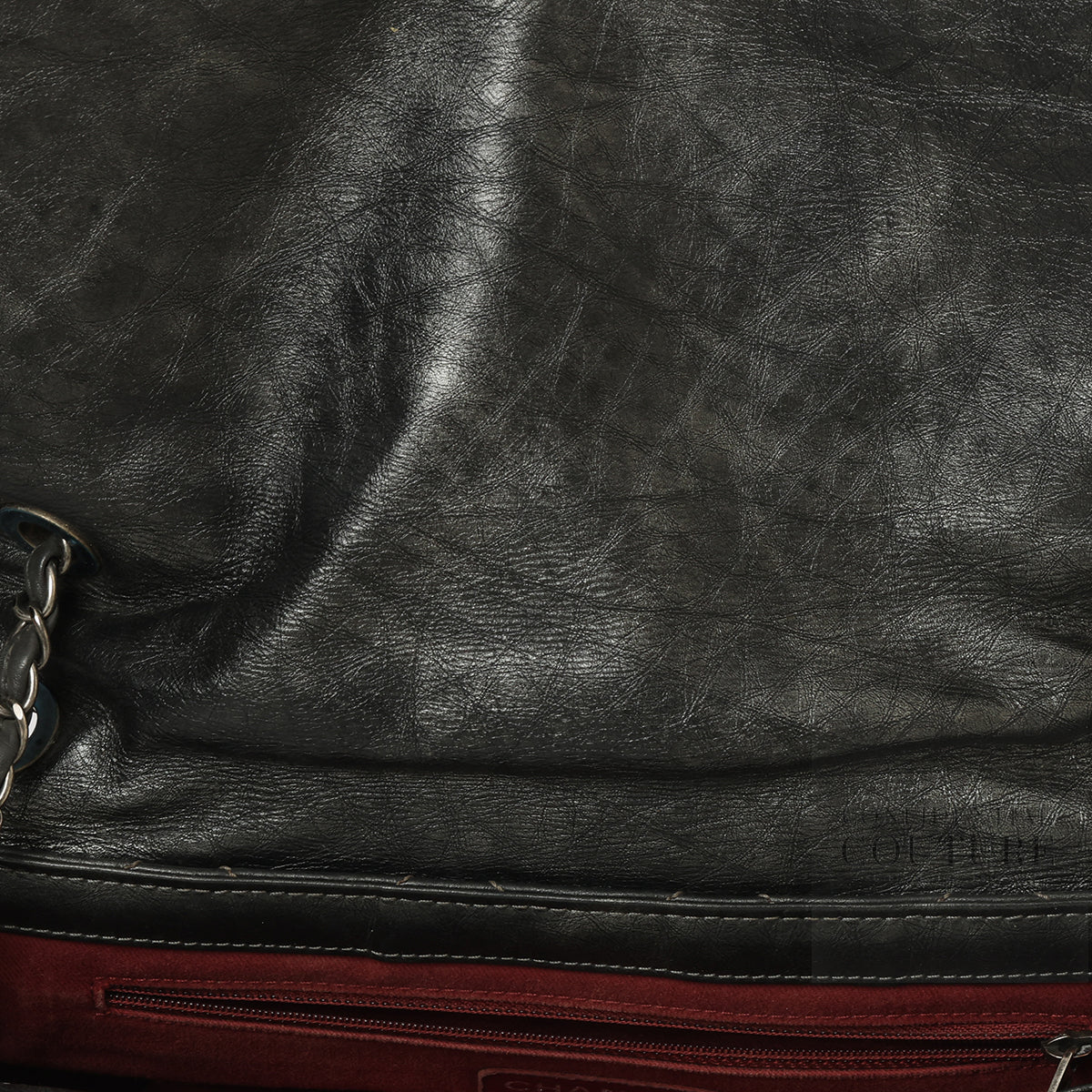 Charcoal Grey Paris-Bombay Small Pondicherry Flap Bag
