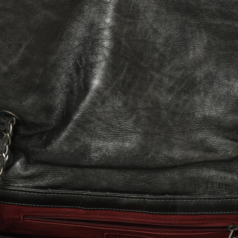 Charcoal Grey Paris-Bombay Small Pondicherry Flap Bag